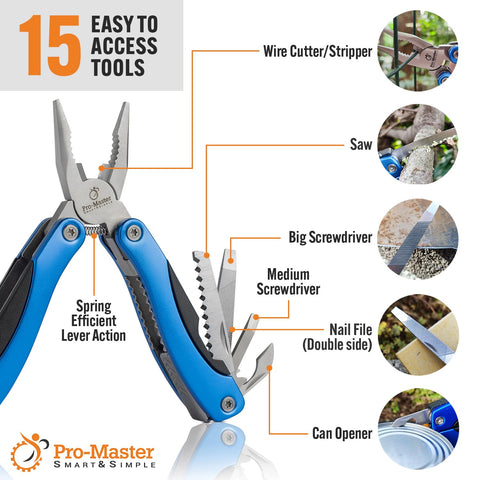 PRO-MASTER SMART & SIMPLE nylon pouch gift pack keeps tools organized.
