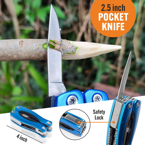 PRO-MASTER SMART & SIMPLE stainless steel knife and pliers for durable tasks.
