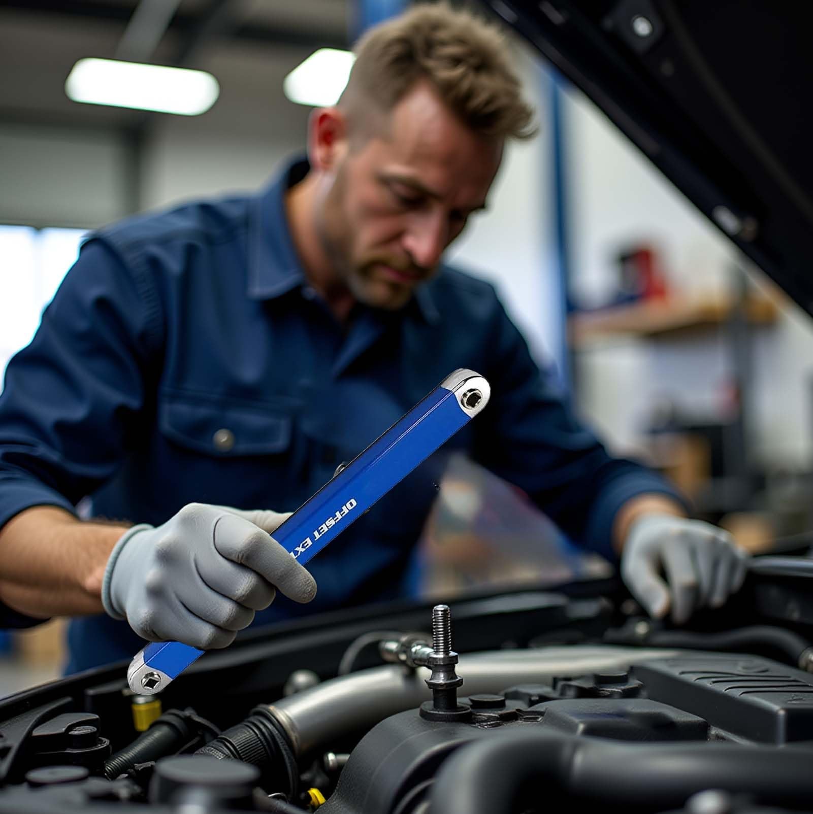 Pro Offset Extension Wrench extended reach for hard to access water pumps and A C components.