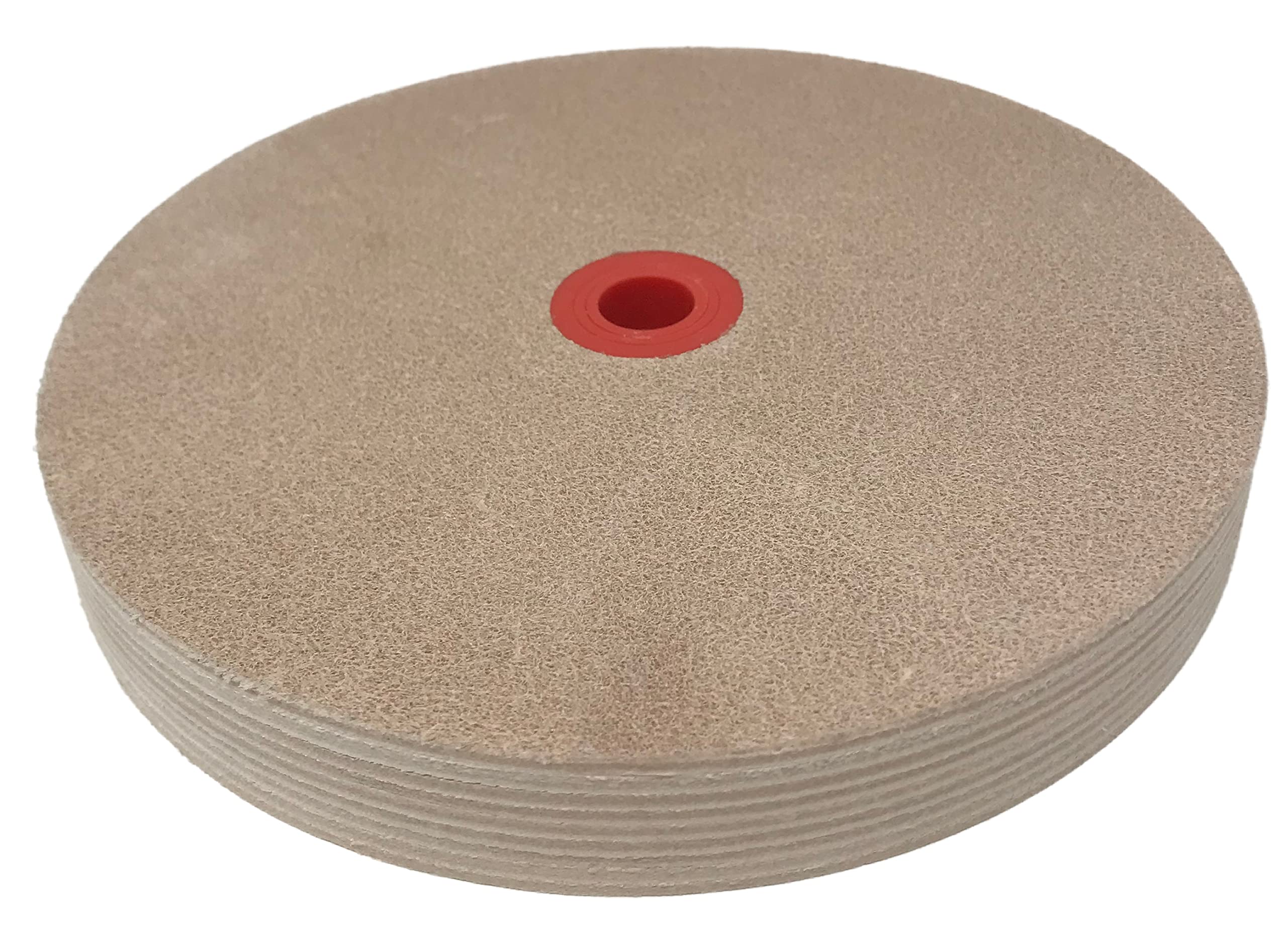 Pro Sharpening Supply leather honing wheel shown in light-weight setup reducing vibration