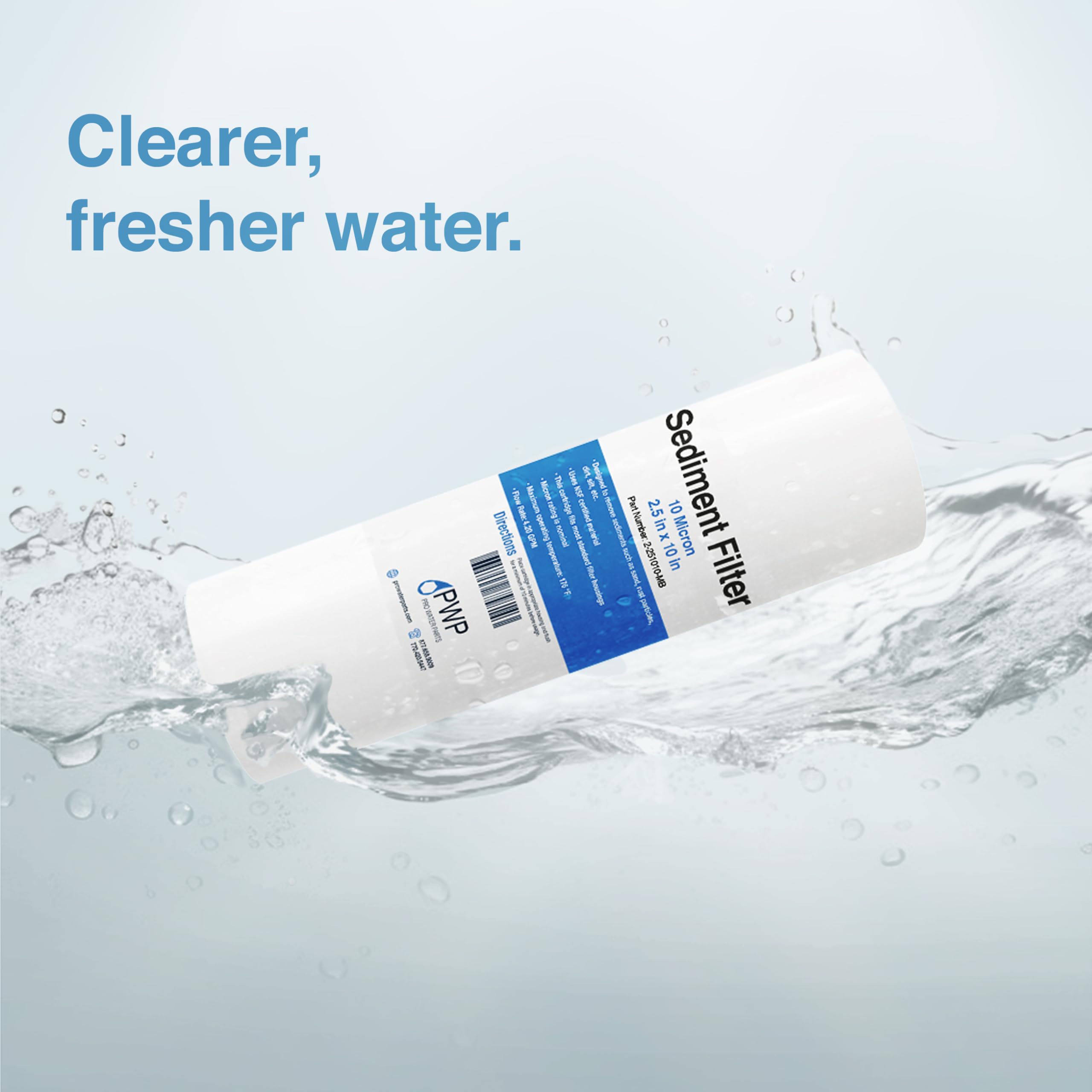 Pro Water Parts 10 micron sediment filter traps dirt and rust particles