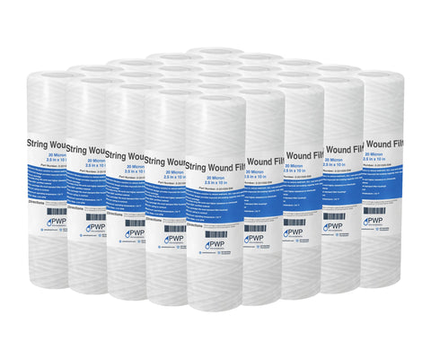 Pro Water Parts sediment wound filter 2.5x10 front view reduces sediment for clearer water