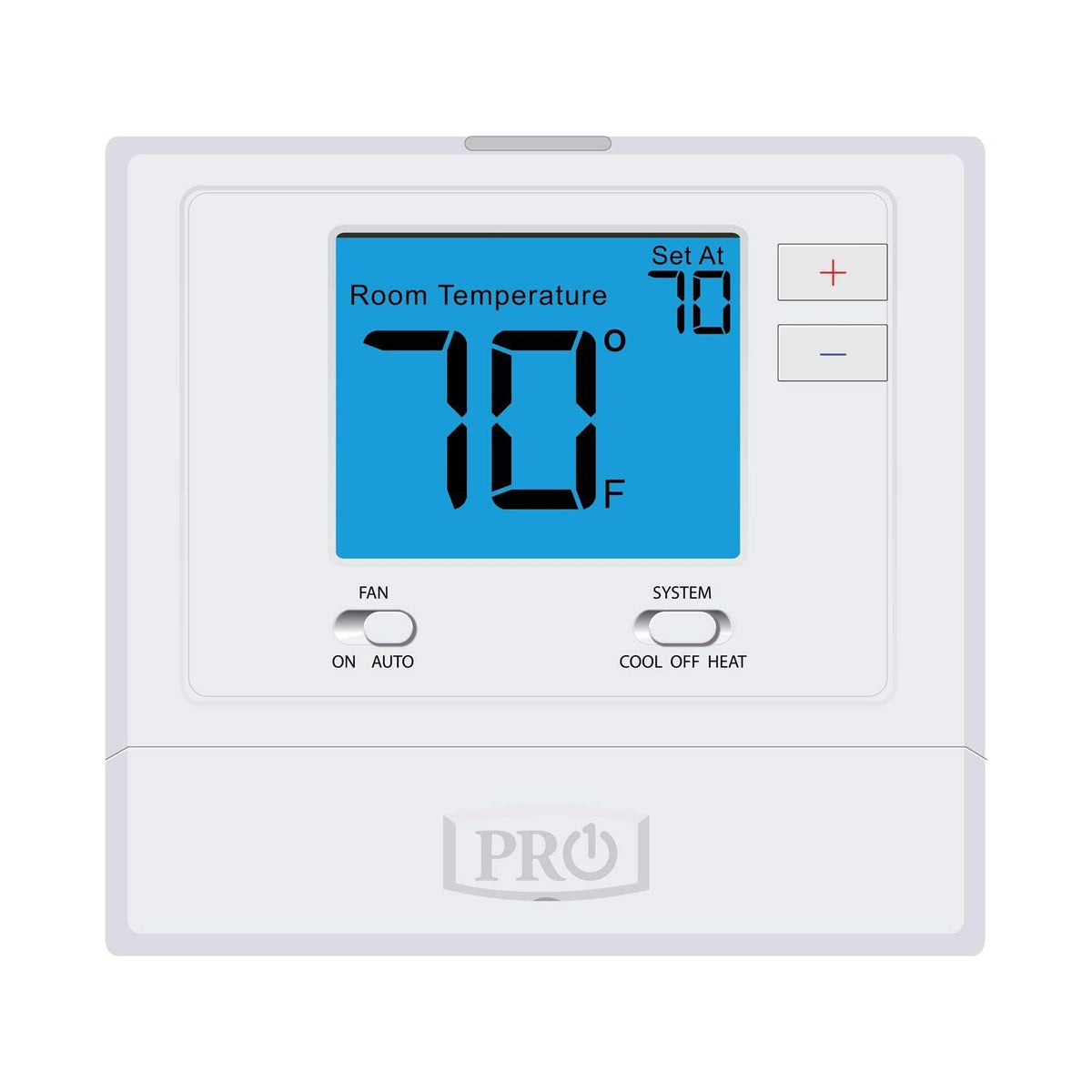 PRO1 IAQ T701 digital thermostat front view for simple, reliable home comfort.