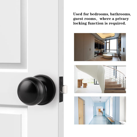 Probrico 10-pack matte black knobs ideal for interior passage applications