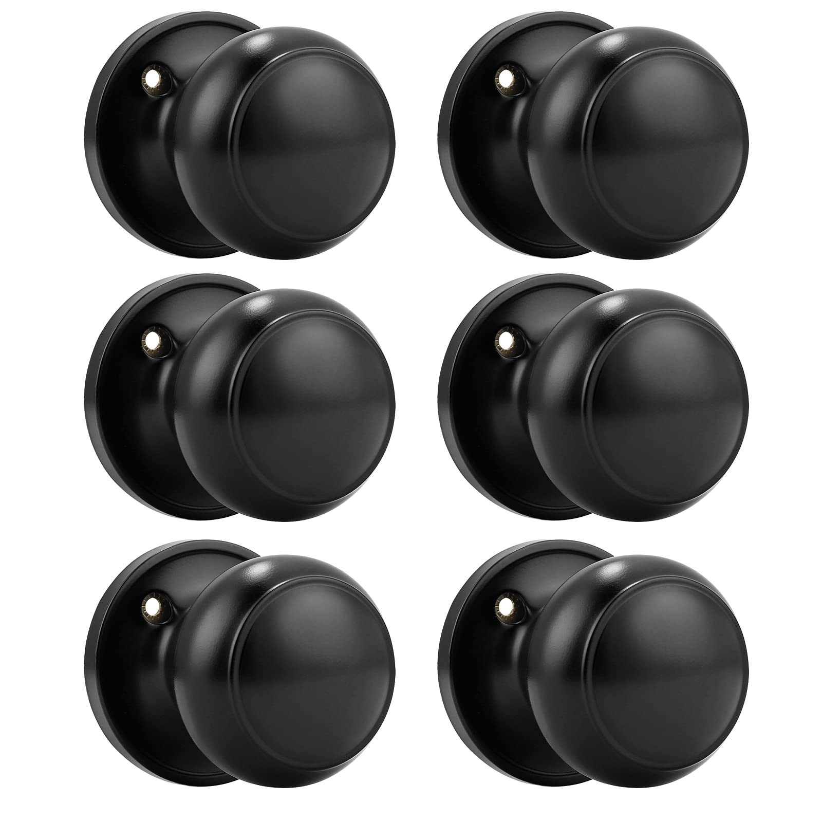 Probrico 6-pack dummy knob in black for non-turning interior doors.