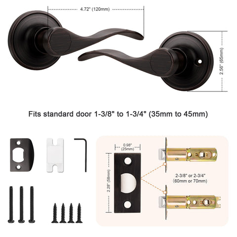 Probrico six-pack door levers for multiple interior doors