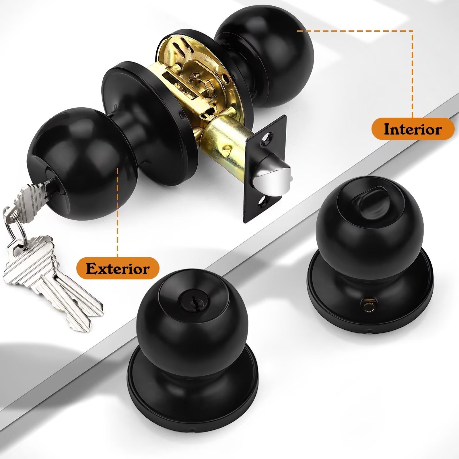 Probrico adjustable backset view demonstrates compatibility with multiple door setups.