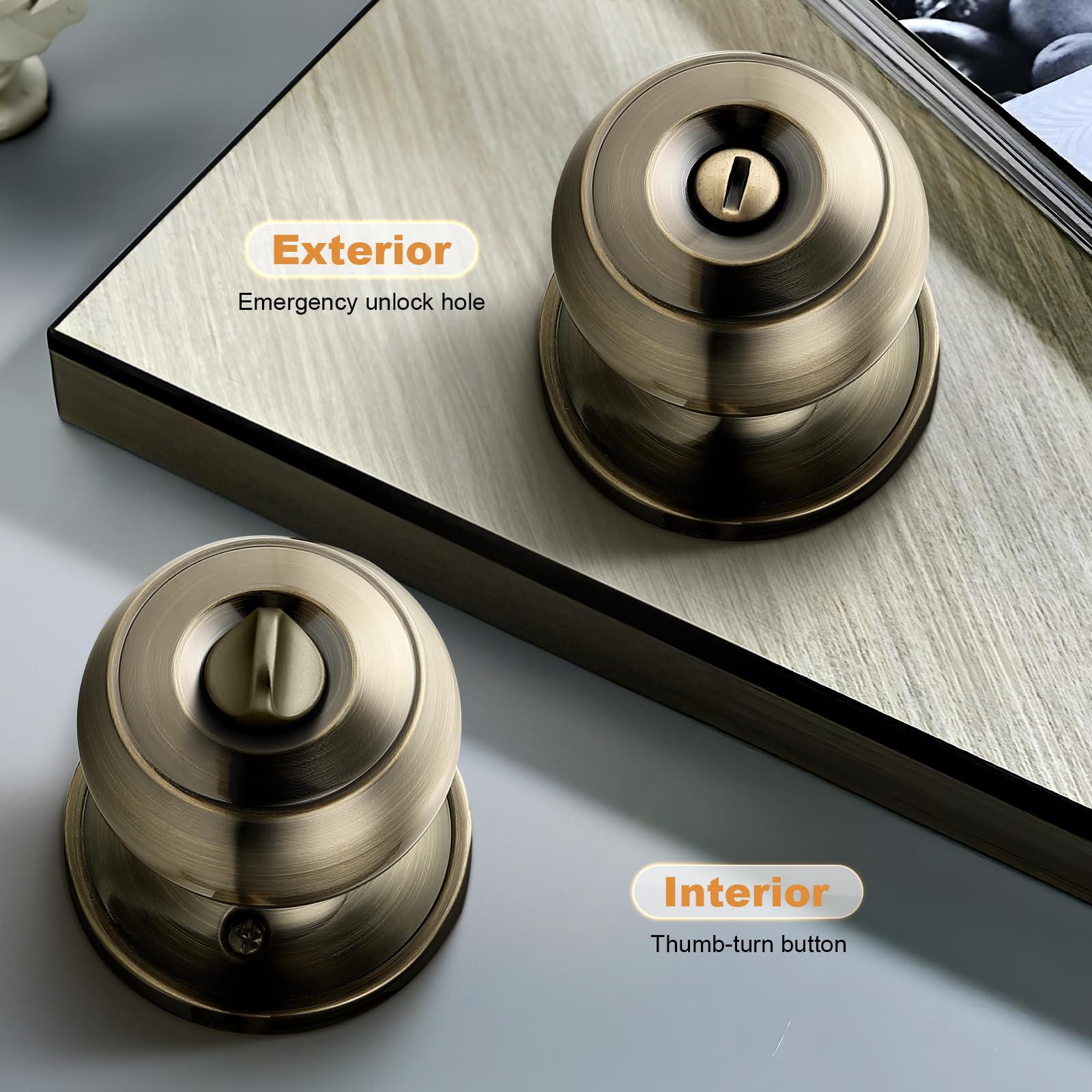 Probrico adjustable latch fits 2-3/8 to 2-3/4 inch doors.