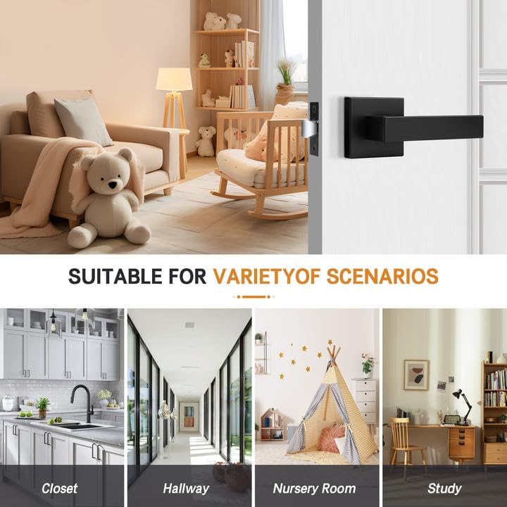 Probrico adjustable latch compatible with common door sizes.