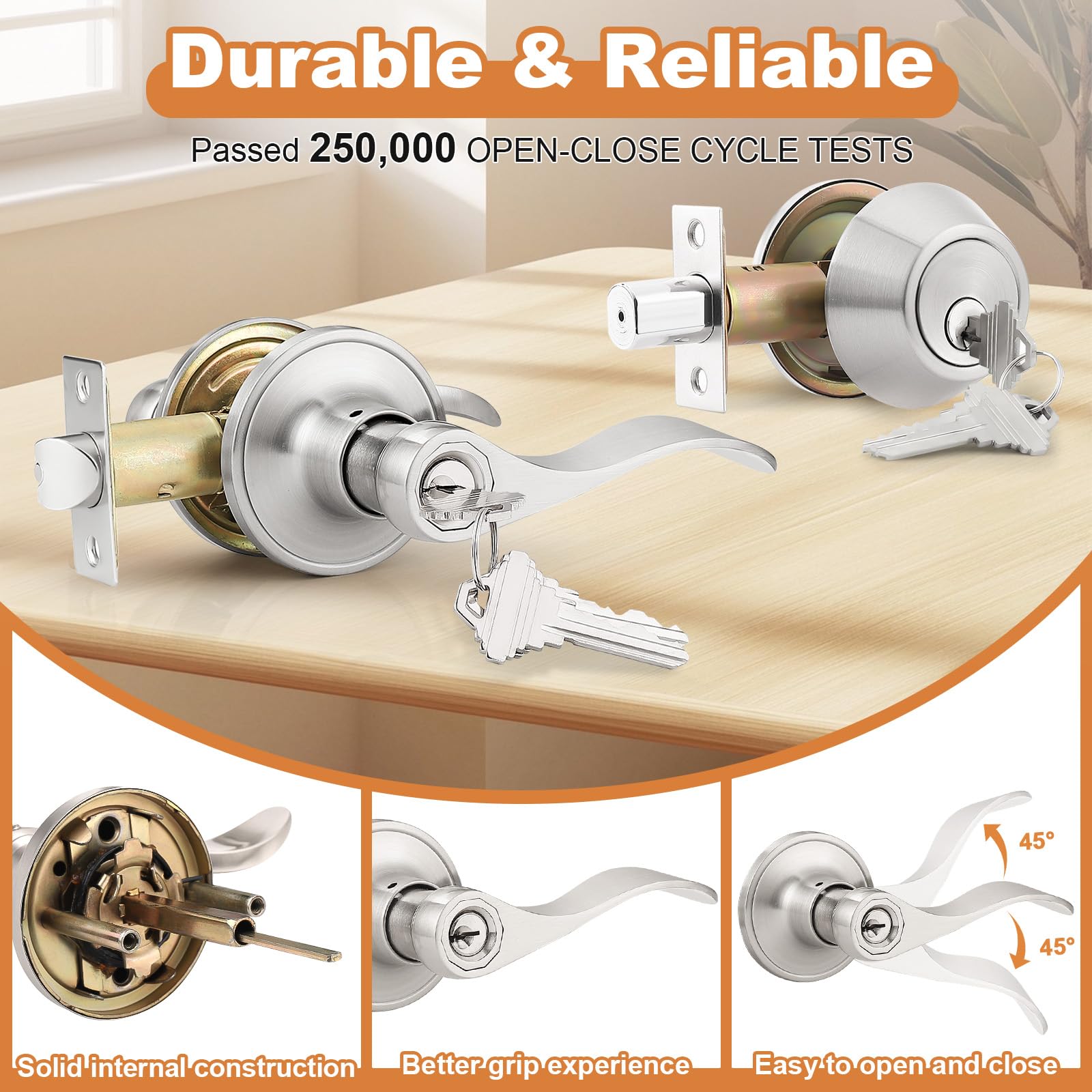 Adjustable latch accommodates different door thickness and backset options