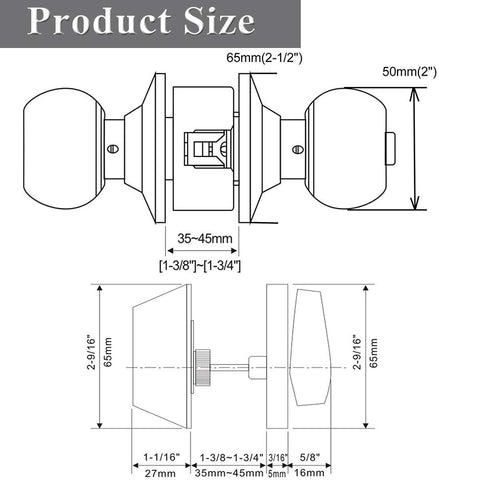 Probrico ANSI Grade 3 hardware in flat black handles heavy daily use.