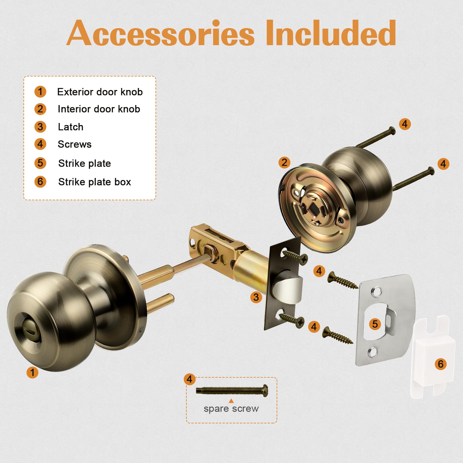 Probrico antique brass finish adds classic style and durability.
