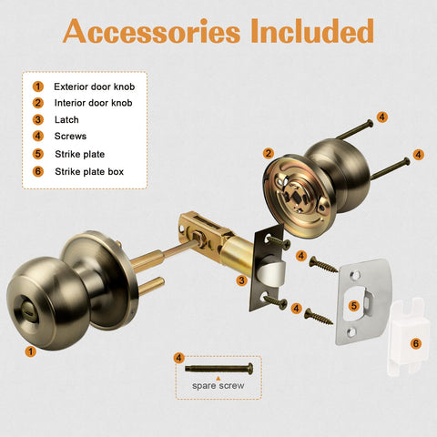 Probrico antique brass finish adds classic style and durability.