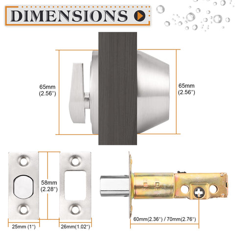 Probrico backset adjustment 2-3/8 to 2-3/4 inches.