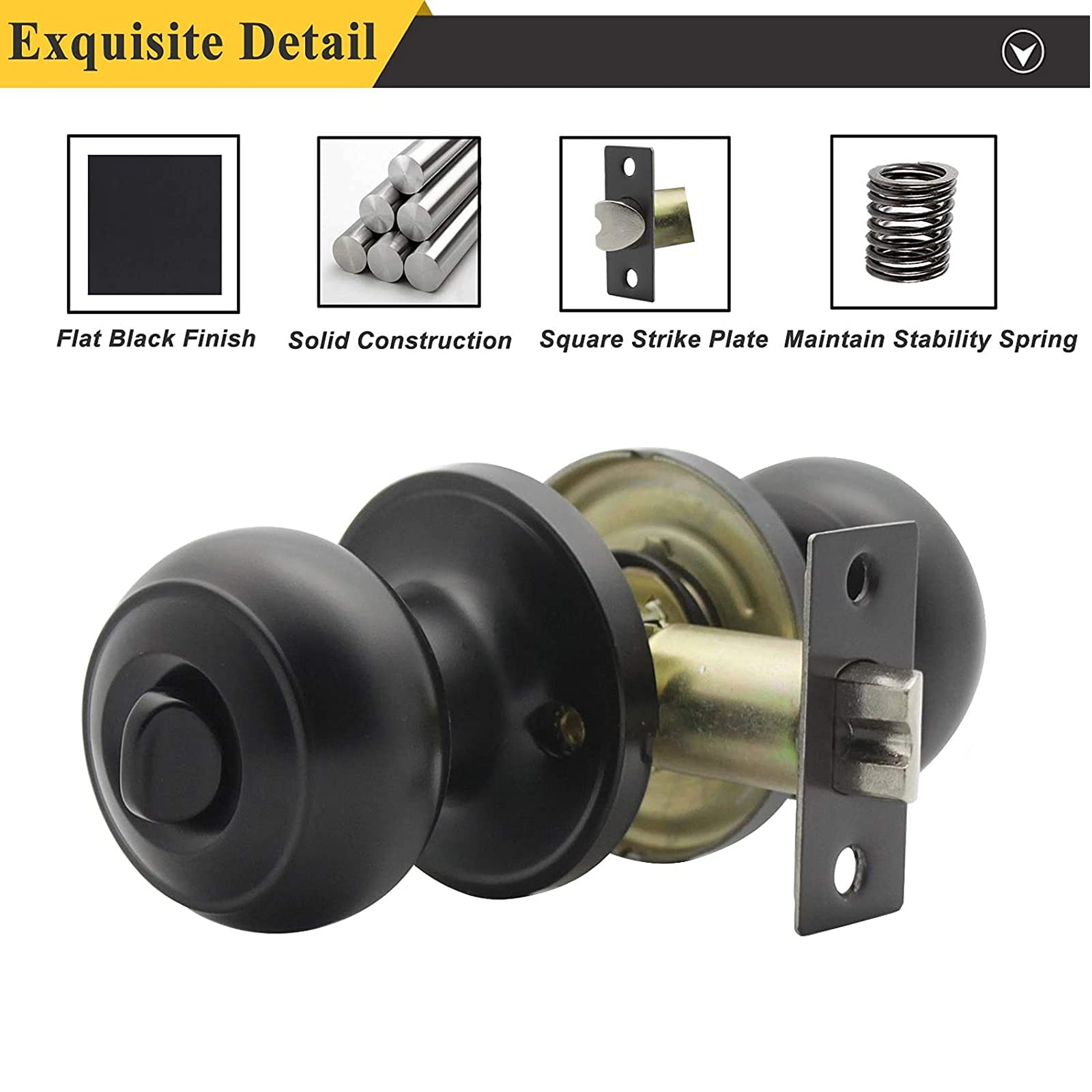 Probrico backset adjustable 2-3/8 to 2-3/4 inches for standard doors