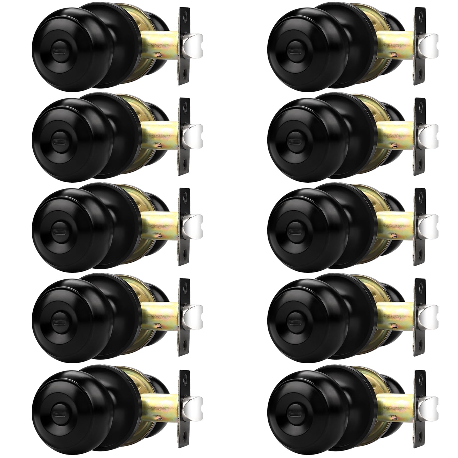 Probrico matte black bathroom door knob close up showing durable finish for daily use