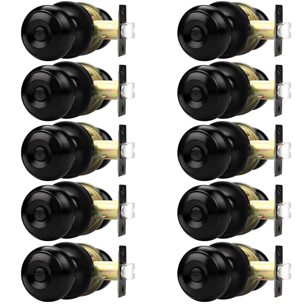 Probrico matte black bathroom door knob close up showing durable finish for daily use