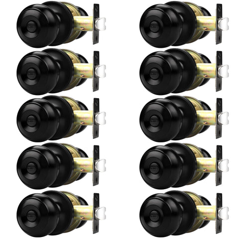 Probrico matte black bathroom door knob close up showing durable finish for daily use