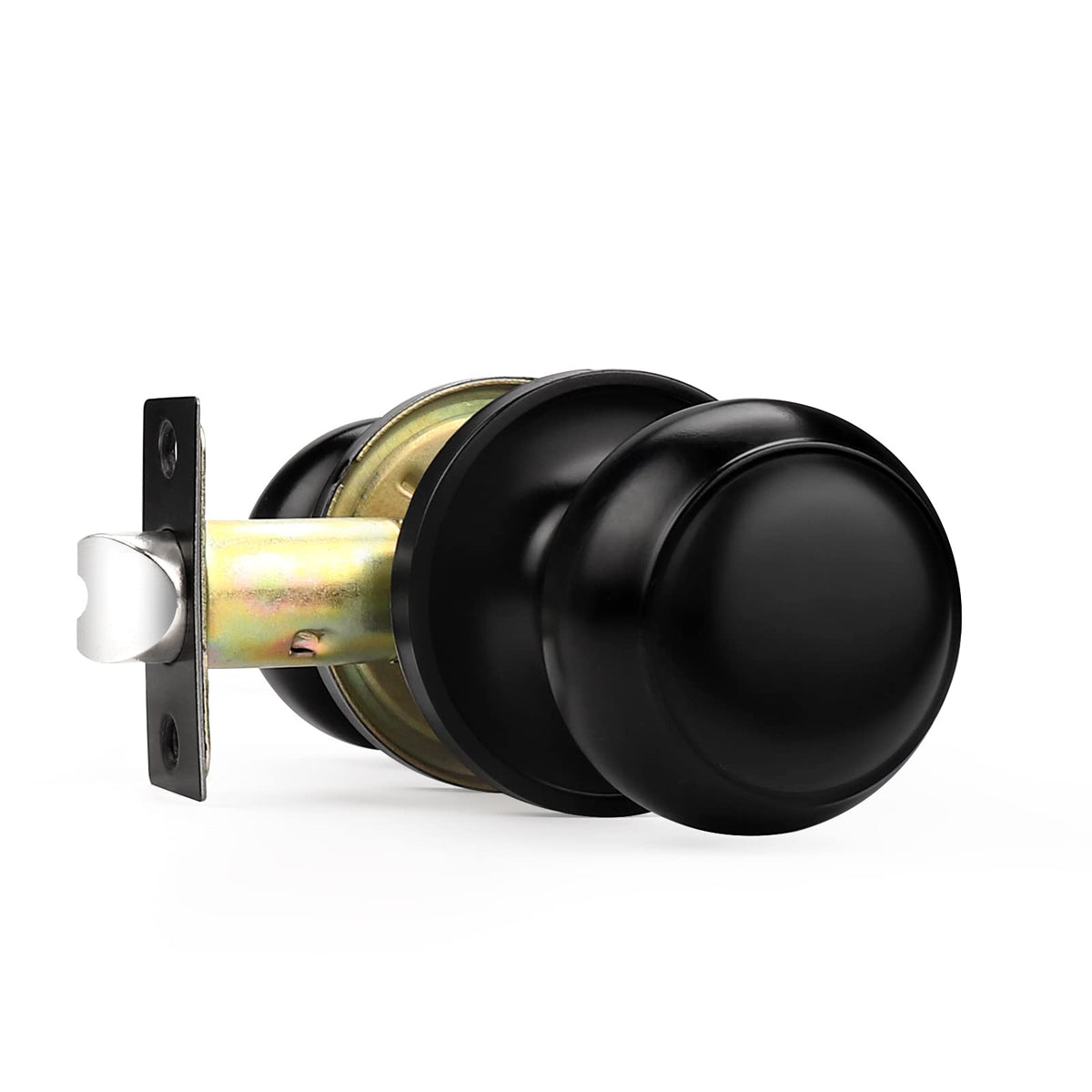 Probrico black ball door knob for hallway doors with modern finish
