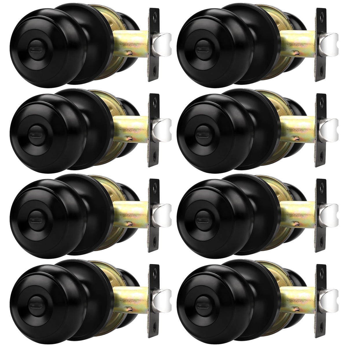 Probrico black door knob 8-pack ideal for updating interior privacy doors