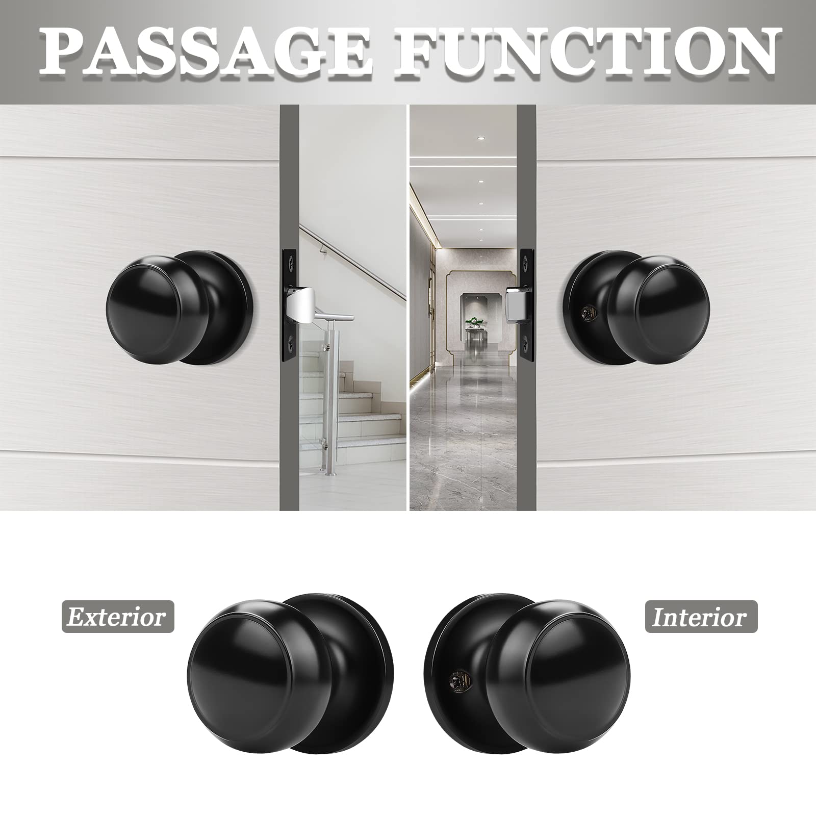 Probrico black finish door hardware enhances style and durability for daily use