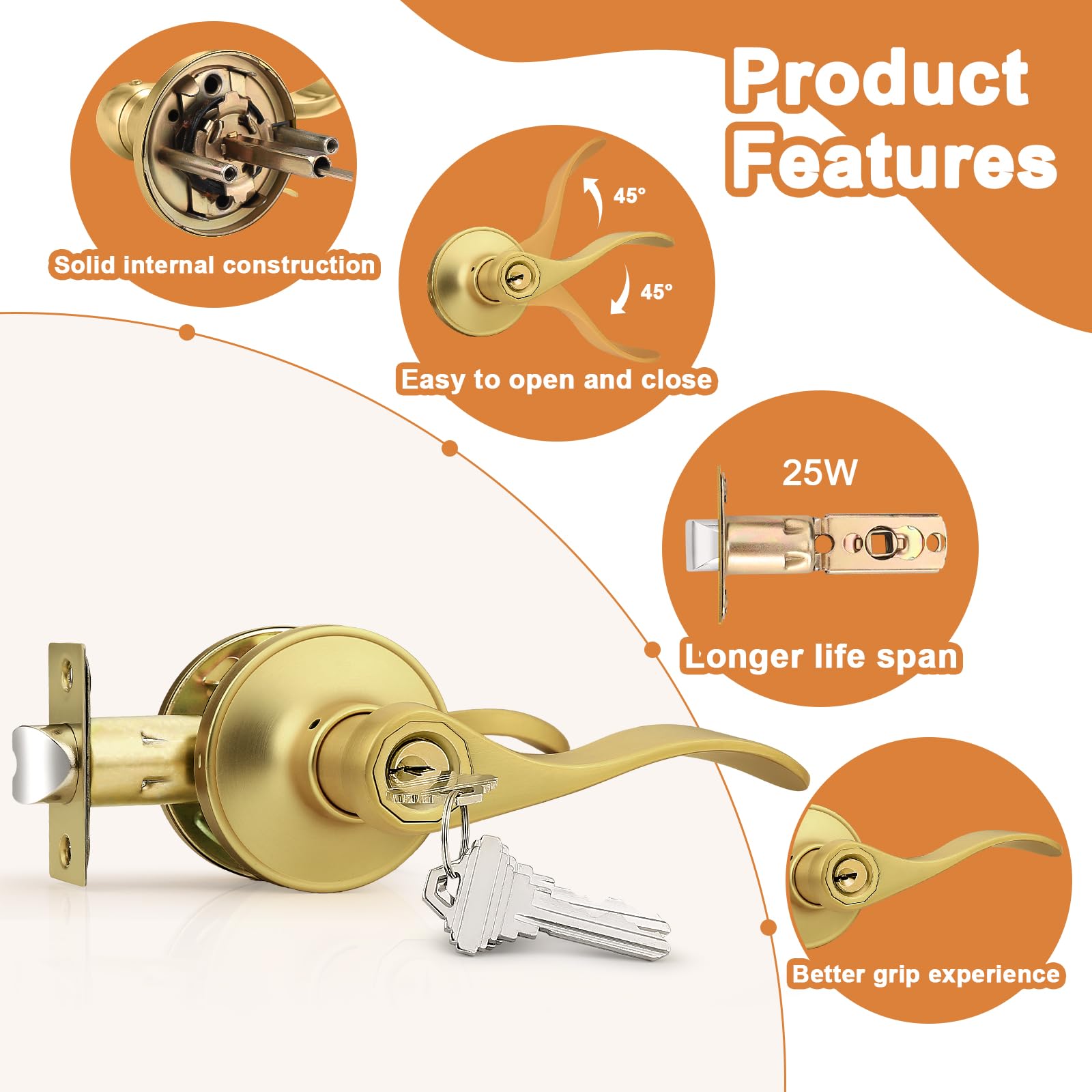Probrico adjustable latch fits 60mm or 70mm profiles for versatile fit.