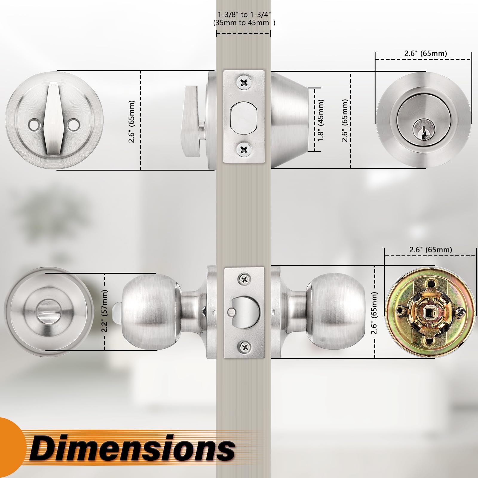 Close-up of Probrico brushed nickel finish highlighting durable hardware