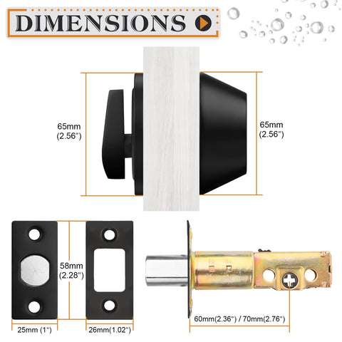 Probrico deadbolt strike plate close-up, sturdy zinc alloy build.