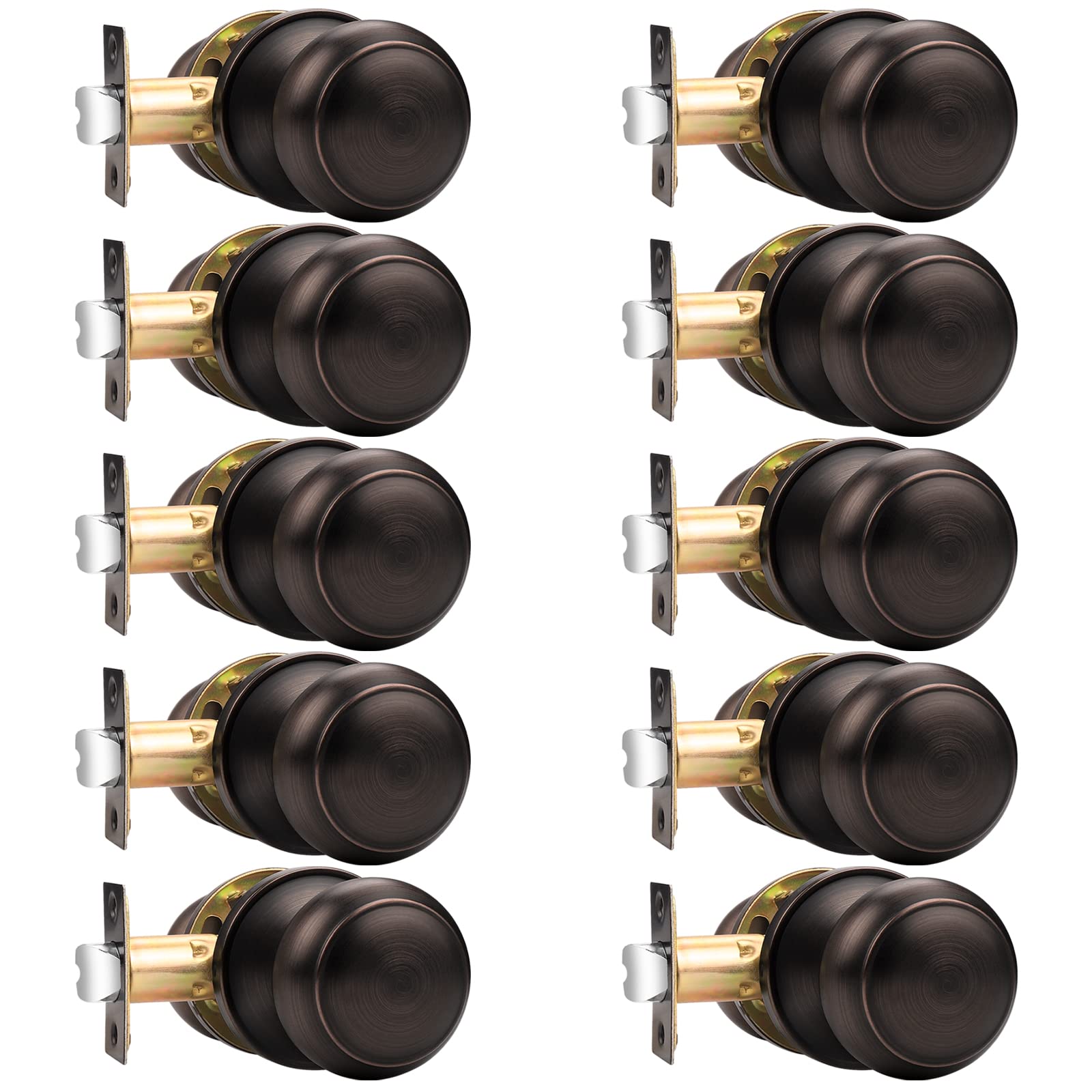 Probrico door knob oil rubbed bronze close-up for interior doors, durable and stylish.