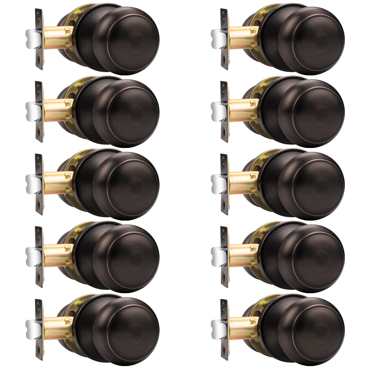 Probrico door knob oil rubbed bronze close-up for interior doors, durable and stylish.
