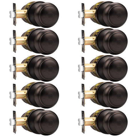 Probrico door knob oil rubbed bronze close-up for interior doors, durable and stylish.