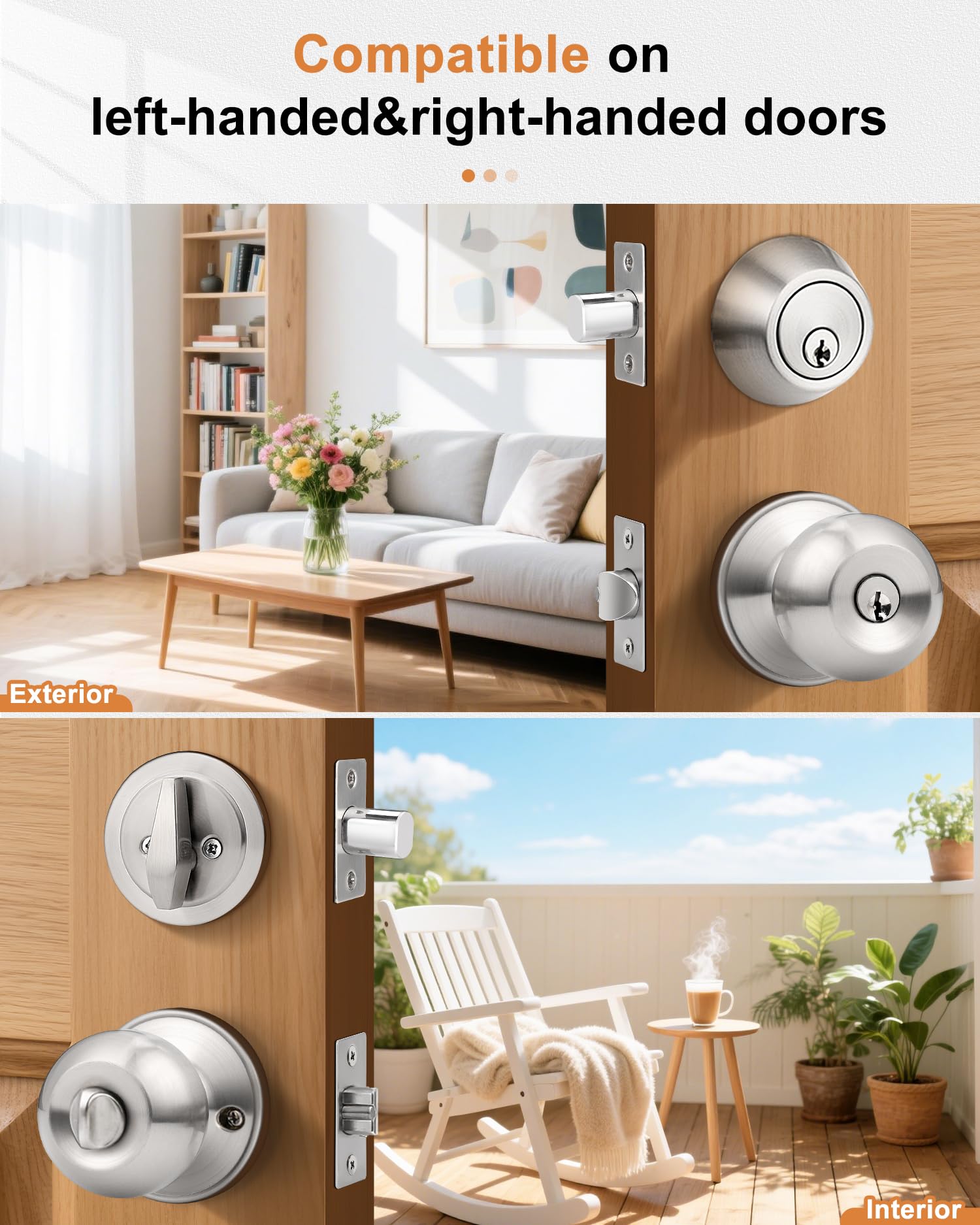 Probrico latch fits doors 1-3/8 to 1-3/4 inches thick.