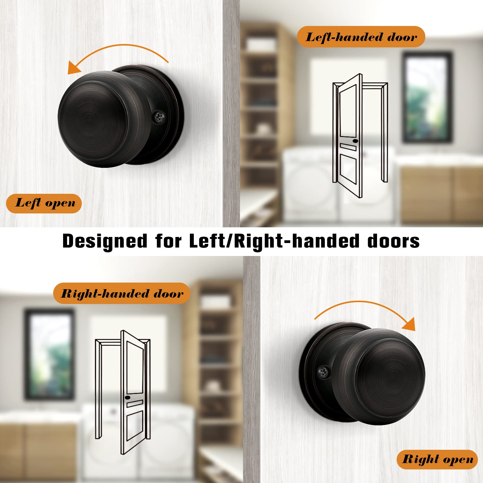 Probrico two-pack dummy knobs ideal for two interior doors or closets.