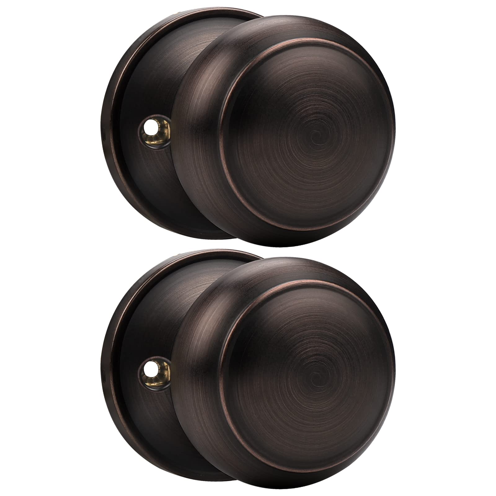 Probrico dummy knob with rose 65mm in oil-bronze finish for interior doors.