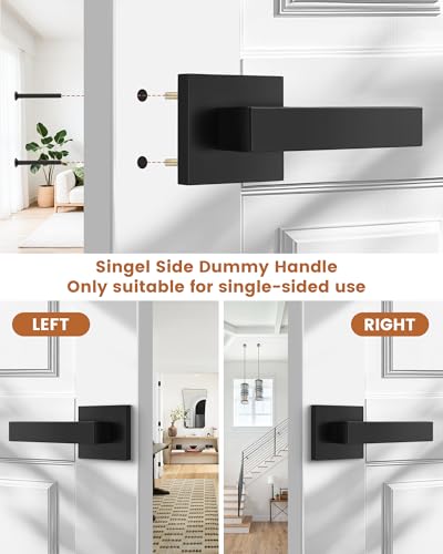 Probrico dummy lever pull for French doors with a clean, non-turning function.