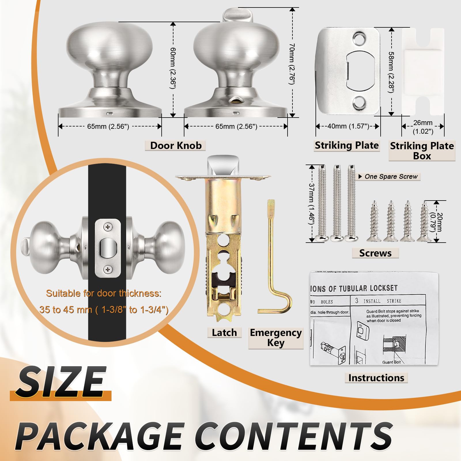 Probrico easy three step installation with included hardware