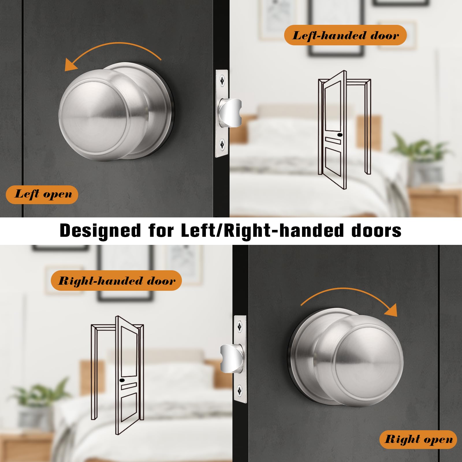 Probrico easy install door knob kit helps upgrade interior doors