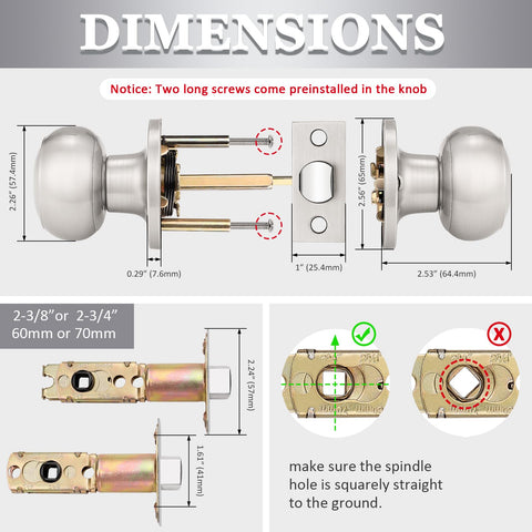 Easy installation guide for quick replacement on interior or exterior doors