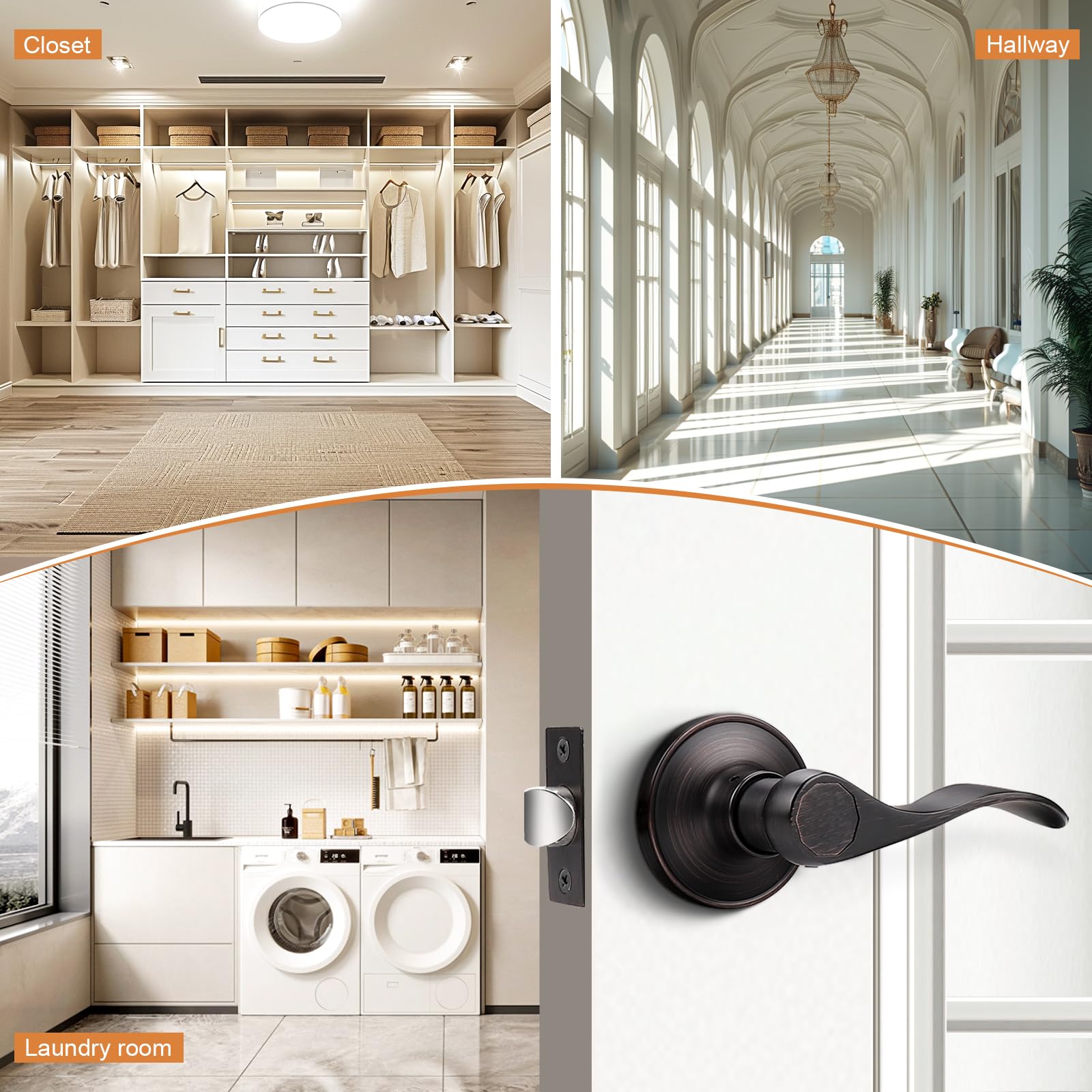 Probrico easy-install lever with included template and hardware