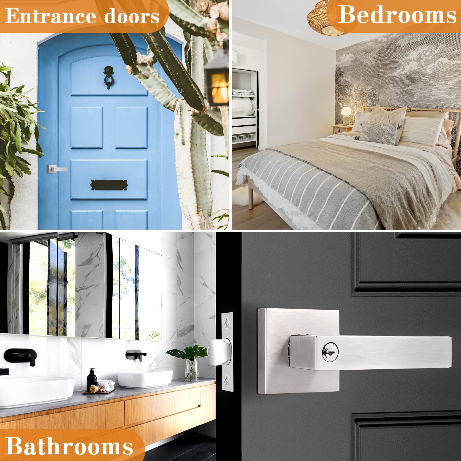 Probrico exterior door with lockable keyed entry for secure access