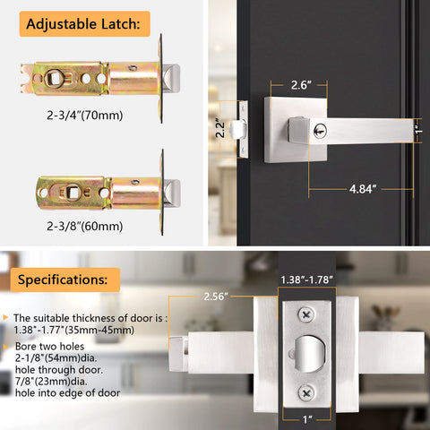 Two Probrico strike plates included for standard door compatibility