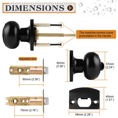 Probrico adjustable latch fits doors from 1 1/4 to 1 3/4 inches