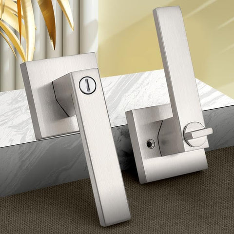 Probrico flat square privacy lever provides keyless entry for bedrooms and bathrooms