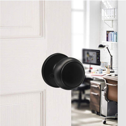 Probrico Black Half Dummy Door Knob with 65mm rose ensures stable mounting