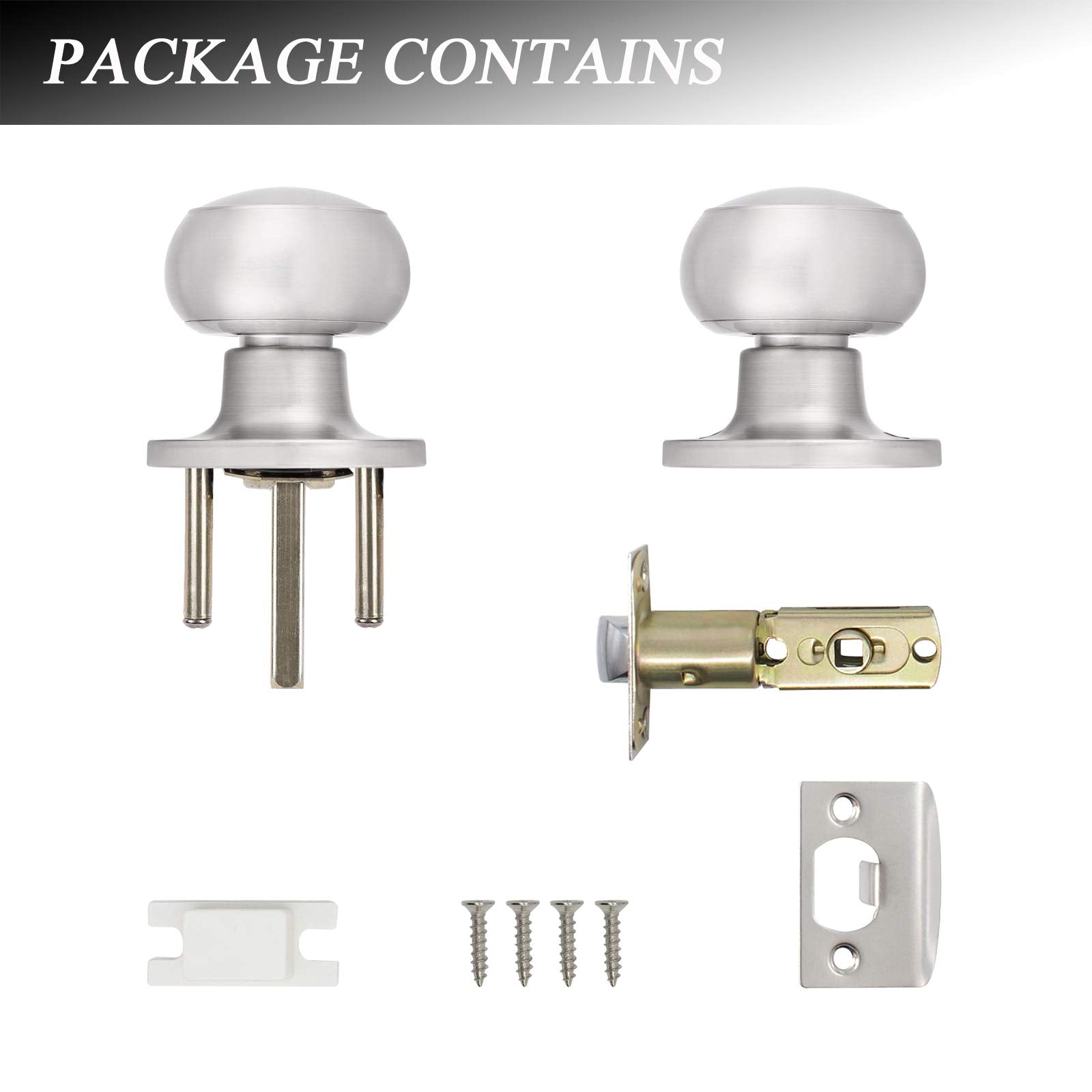 Hallway or closet door use with keyless operation by Probrico knob