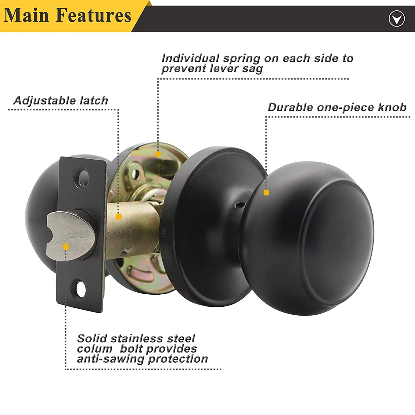 Includes screws, latch, keys, and installation guide
