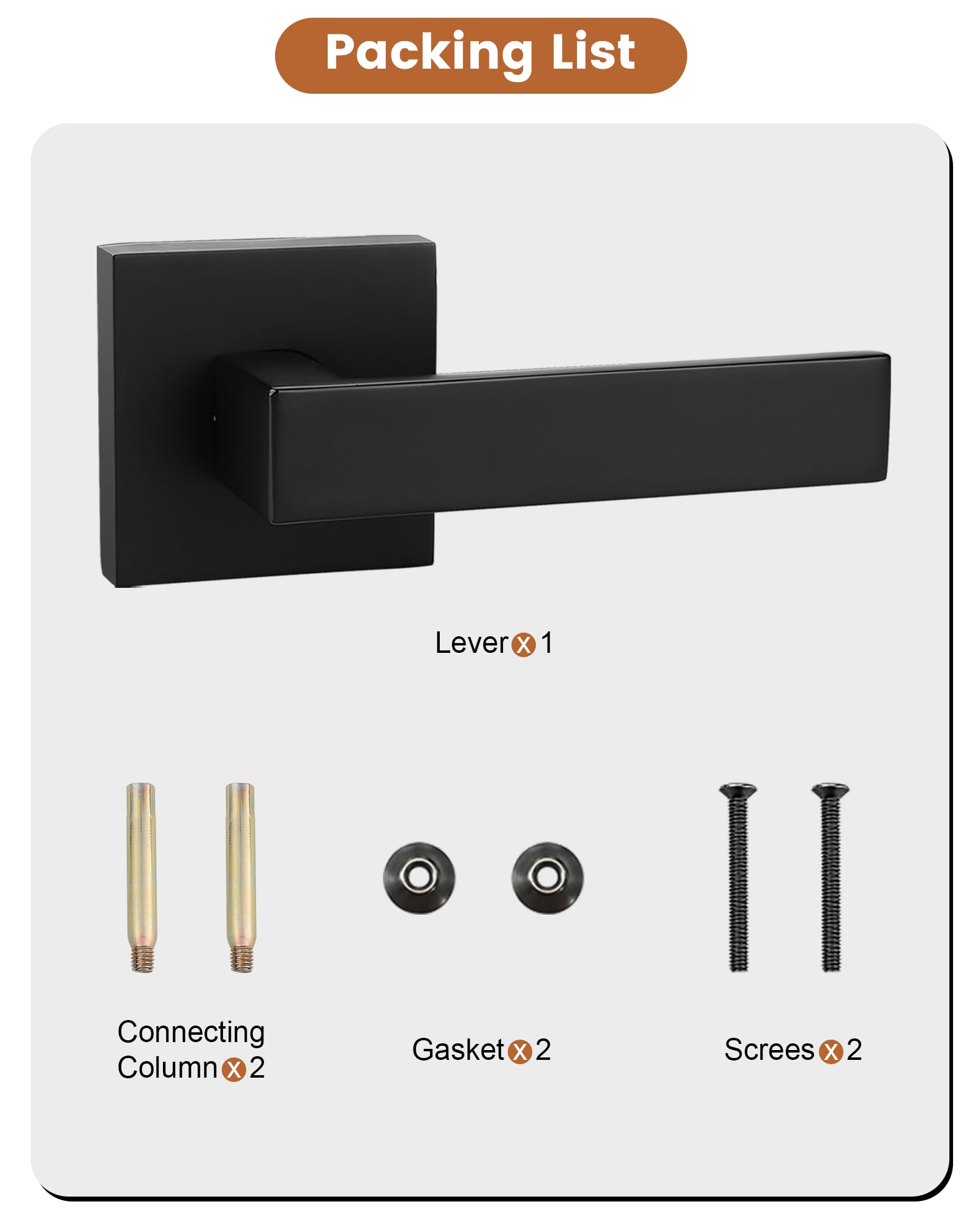 Probrico installation kit included with dummy lever for secure mounting