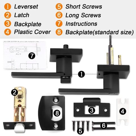 Probrico interior lever in flat black complements contemporary interiors