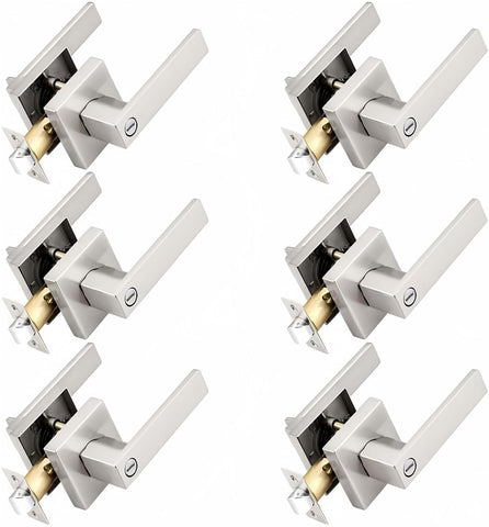 Probrico interior brushed nickel door handle for seamless privacy on interior doors