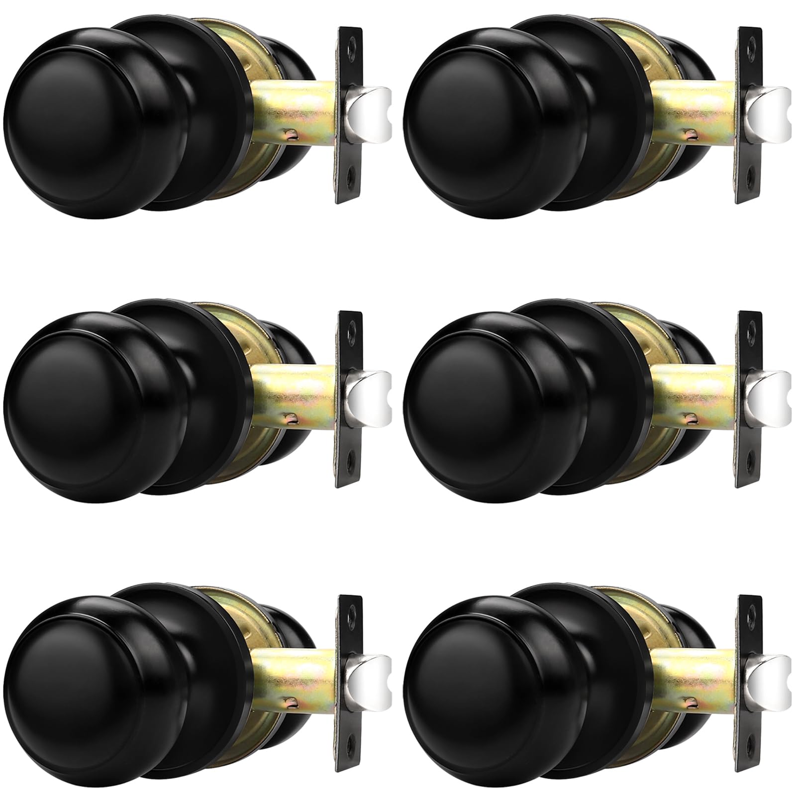 Probrico interior door knob in black ball design for hallway convenience.